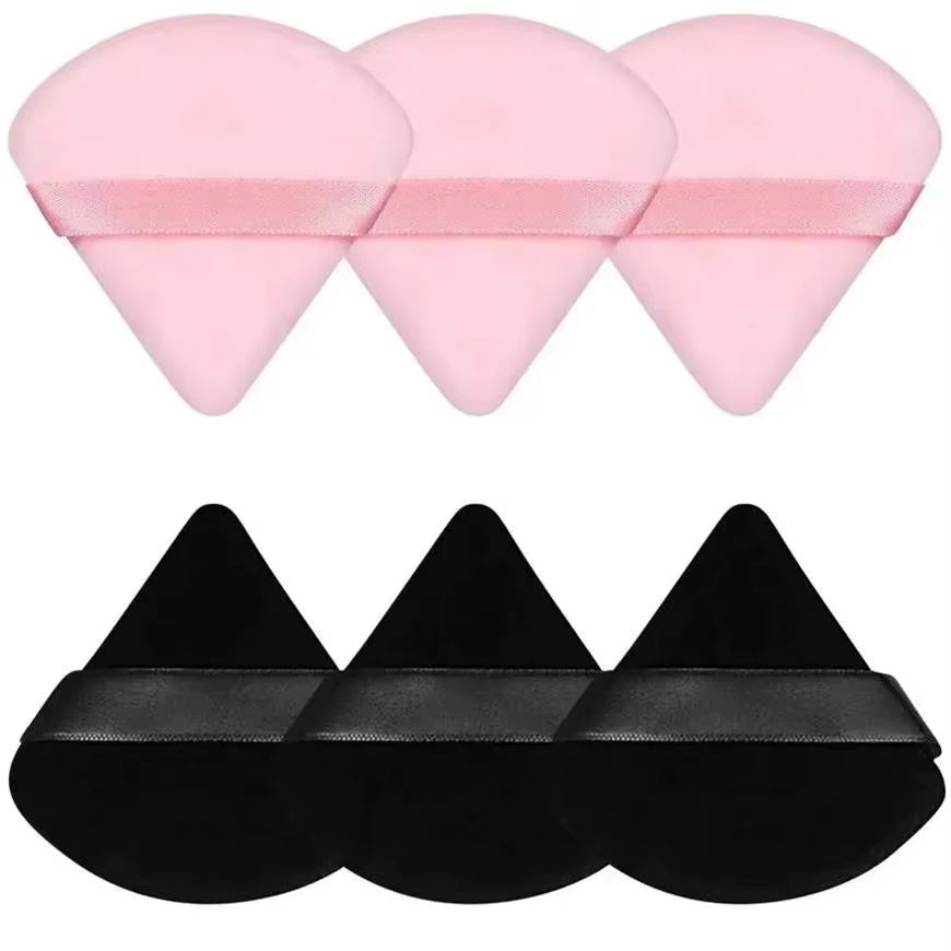 3/5/6 Pcs Triangle Powder Puff for Loose Powder Liquid Cosmetic Soft Plush Powder Puff Makeup Foundation Puff Makeup Tool