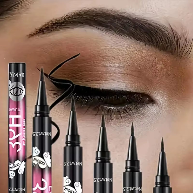 3Pcs/5Pcs Waterproof Black Eyeliner Pencils-Smudge-Proof, Long-Lasting &Beginner-Friendly Eye Makeup