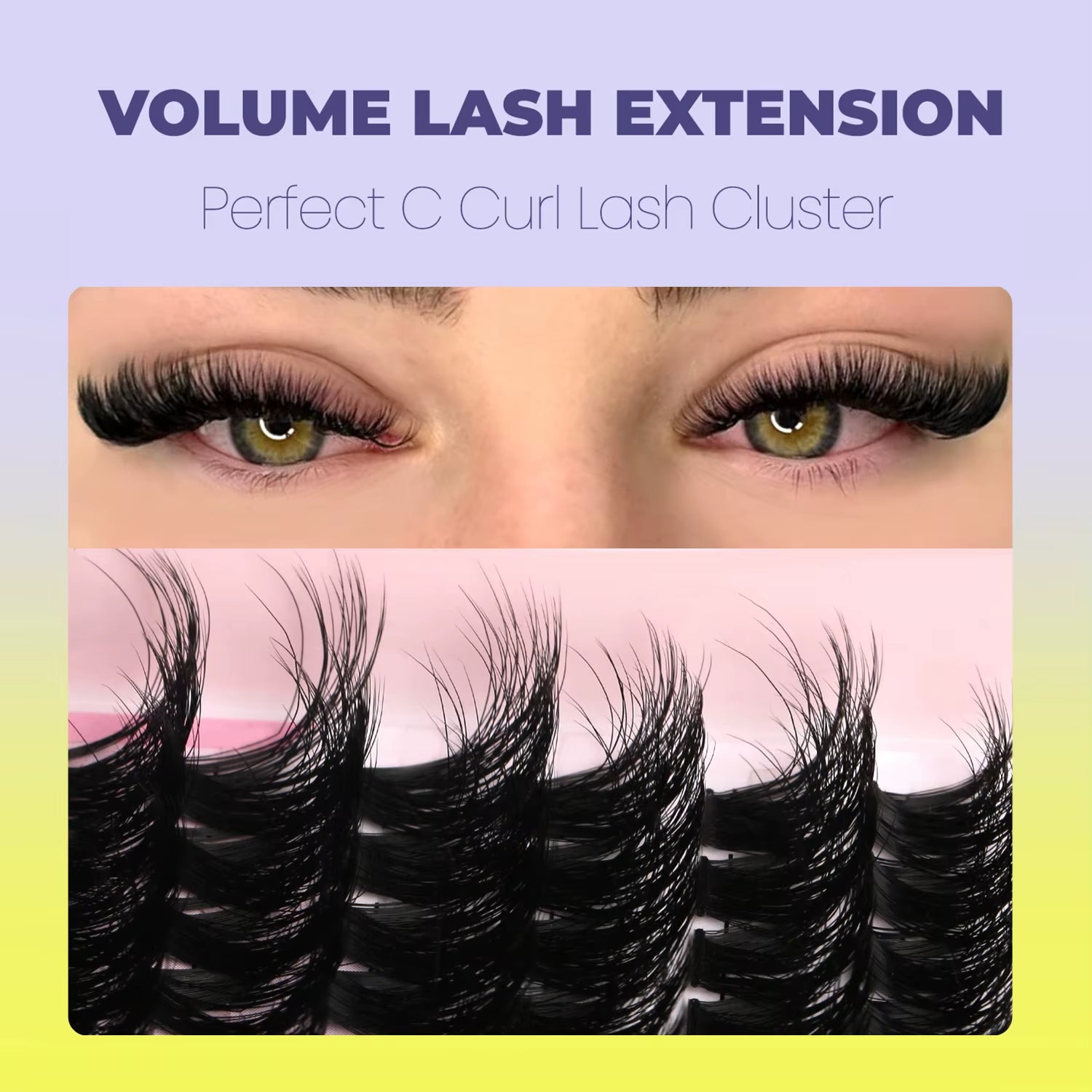 Lashes Clusters Cat Eyelashes Wispy Individual Lashes Extensions Volume Fluffy Clusters Lashes DIY Eyelashes Makeup