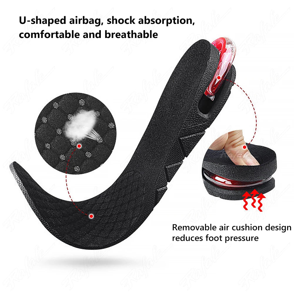 Insoles for Shoes Height Increase Insole Cushion 3-9Cm Height Lift Adjustable Cut Shoe Heel Insert Taller Women Men Unisex