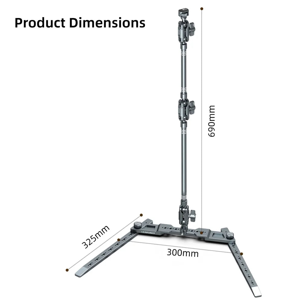 360 Rotating Photography Tripod Aluminum Phone Overhead Stand Desktop Tripod for Djl Pocket 3 Shooting Recording Video
