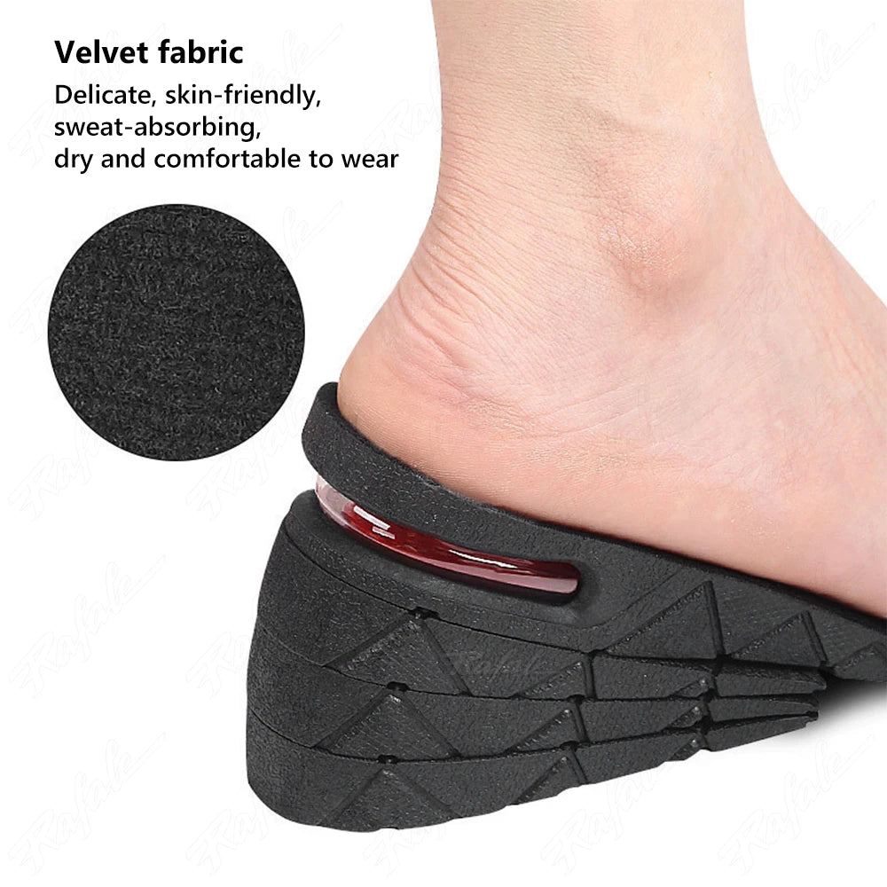 Insoles for Shoes Height Increase Insole Cushion 3-9Cm Height Lift Adjustable Cut Shoe Heel Insert Taller Women Men Unisex