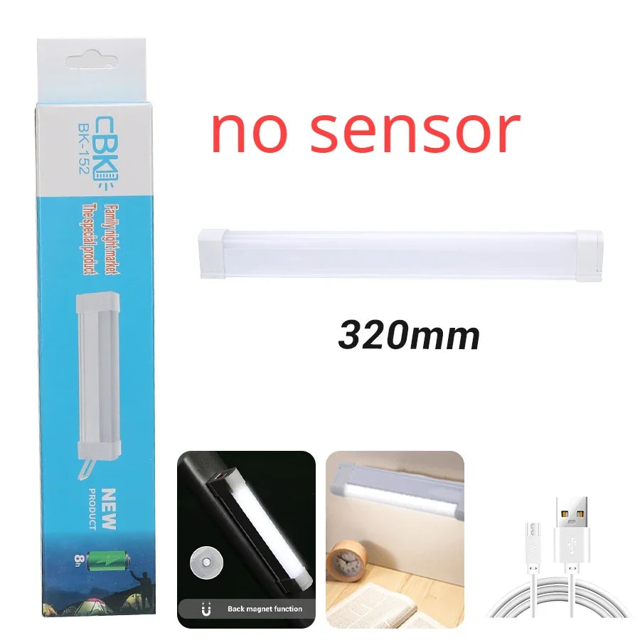 LED Rechargeable Lamp Flashlight Tube USB Emergency Light Camping Magnetic Portable Lightinging Night Market Outdoor Vehicle
