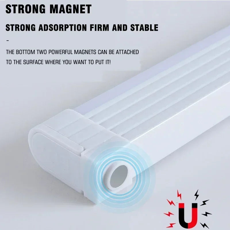 LED Rechargeable Lamp Flashlight Tube USB Emergency Light Camping Magnetic Portable Lightinging Night Market Outdoor Vehicle