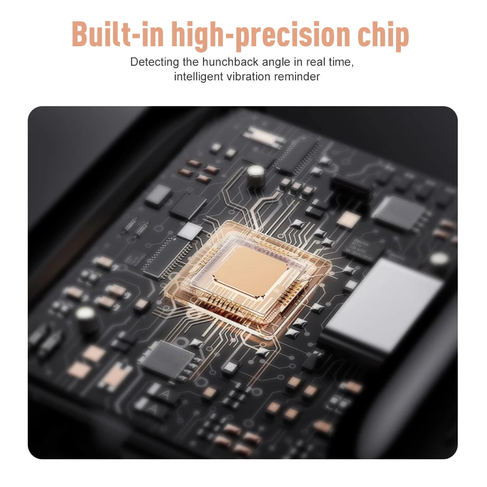 Intelligent Back Posture Correction with Vibration Reminder Invisible Potential Corrector Suitable for Adjustable Brackets Belt