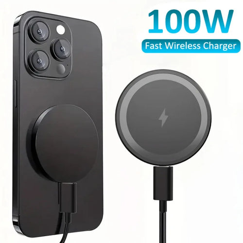 100W Magnetic Wireless Charger Phone Pad for Magsafe Iphone 17 16 15 14 13 12 Pro Max Airpods 4 Pro Magnet Fast Charging Station
