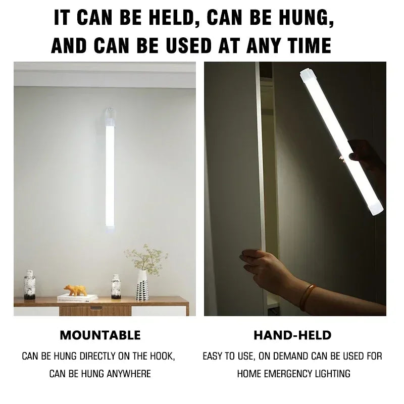 LED Rechargeable Lamp Flashlight Tube USB Emergency Light Camping Magnetic Portable Lightinging Night Market Outdoor Vehicle