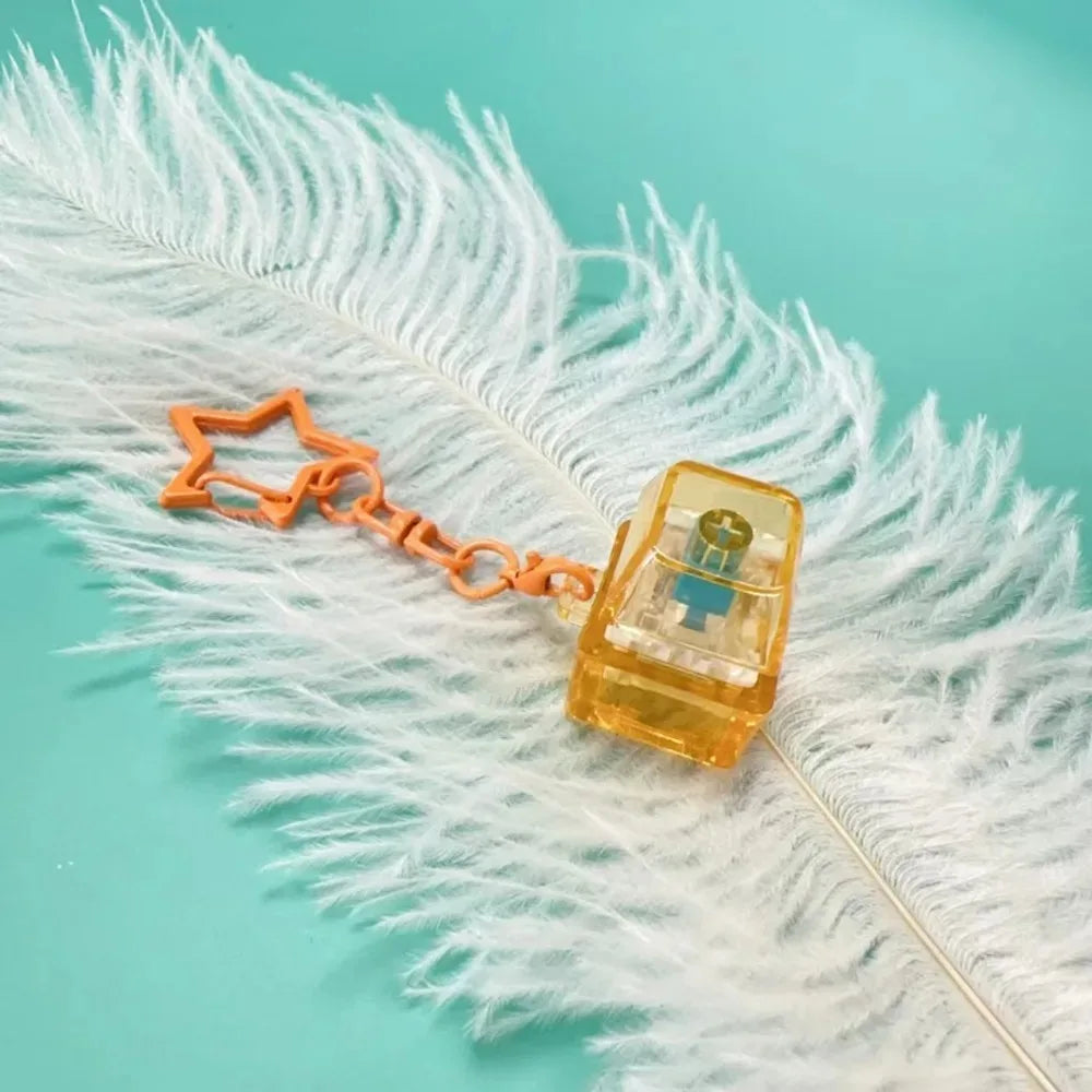 New Stress Anxiety Relief Keyboard Keychain Four Finger Button for Office Home Adults Kid Decompression Clicker Hot Gadget Gifts