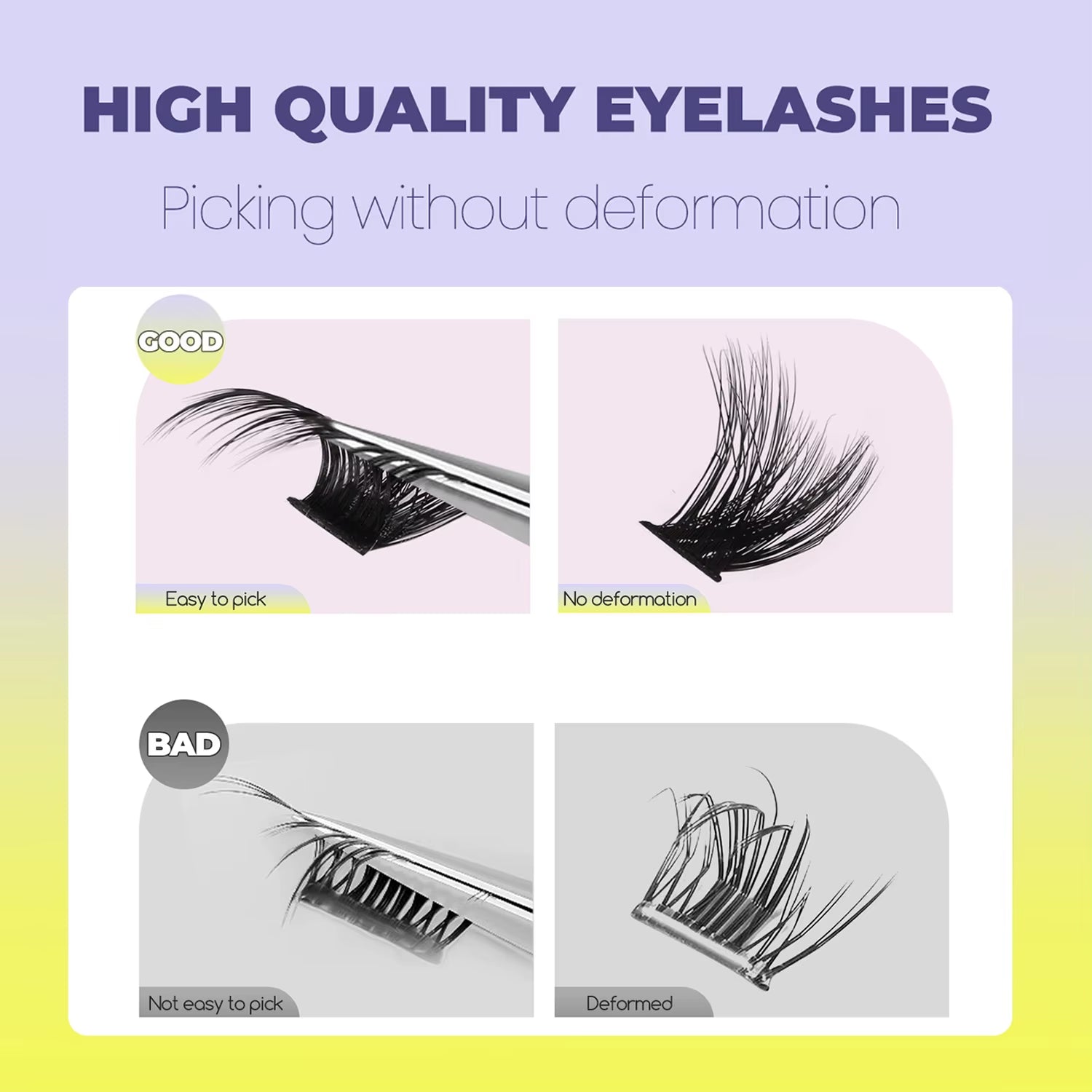 Lashes Clusters Cat Eyelashes Wispy Individual Lashes Extensions Volume Fluffy Clusters Lashes DIY Eyelashes Makeup