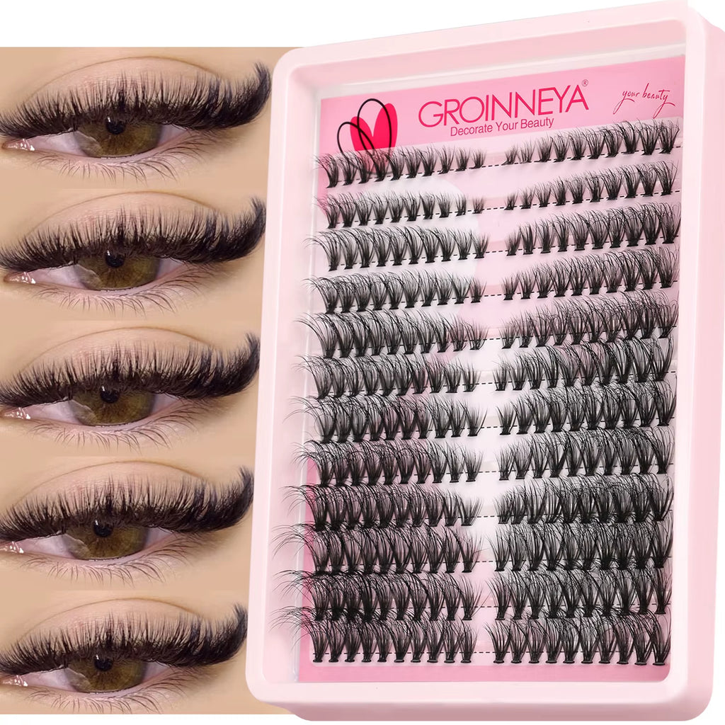 Lashes Clusters Cat Eyelashes Wispy Individual Lashes Extensions Volume Fluffy Clusters Lashes DIY Eyelashes Makeup